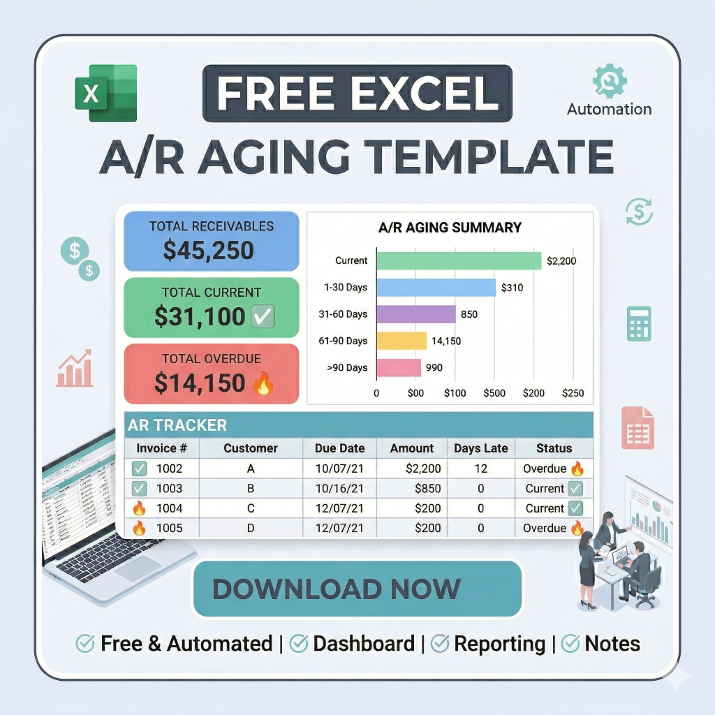 Free Accounts Receivable Aging (AR) Report Excel Template