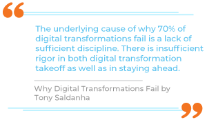 Why Digital Transformations Fail by Tony Saldanha