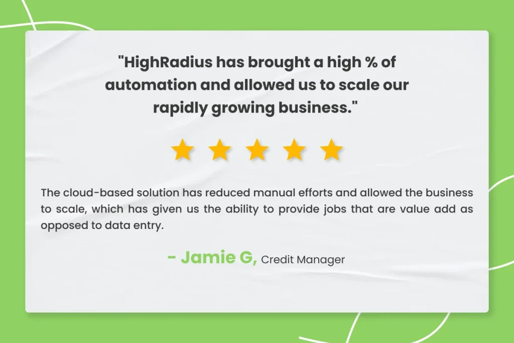 Chason Credit Manager on HighRadius