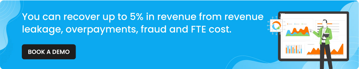 You can recover up to 5 in revenue from revenue leakage overpayments fraud and FTE cost