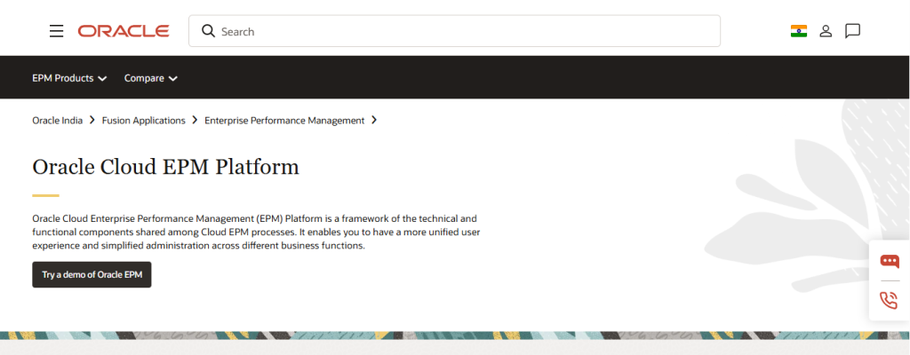 Oracle EPM Cloud dashboard featuring advanced payables forecasting and financial reporting