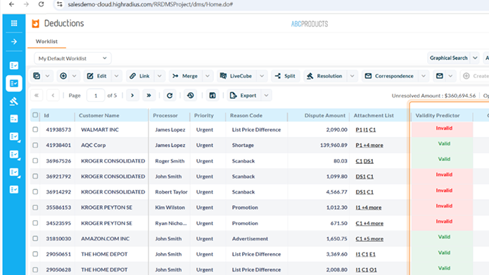 Deductions Validity Predictor