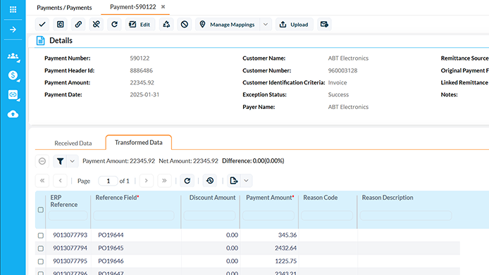 Payment Invoice Matching