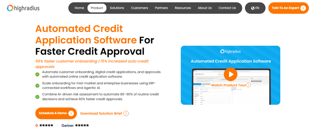 highradius AI credit application
