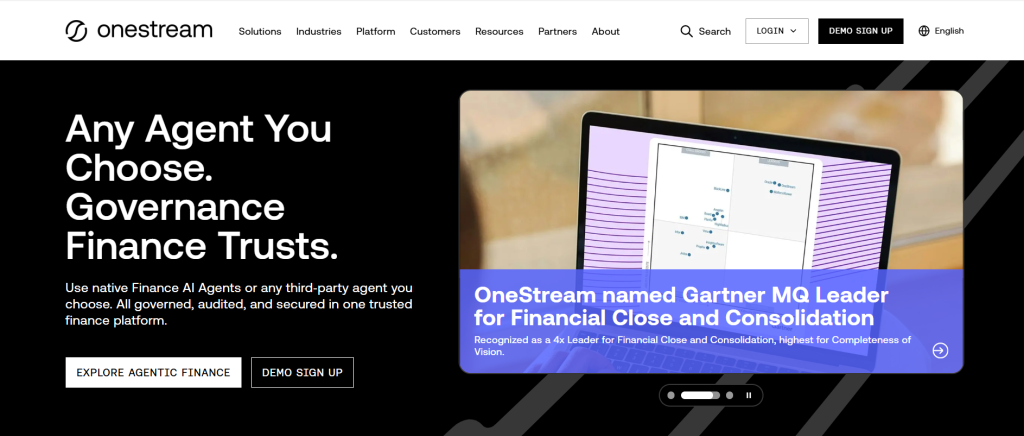 OneStream best Multi-Entity Consolidation Software