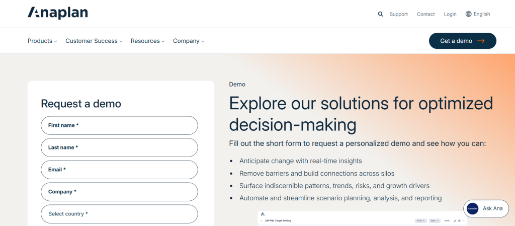 Anaplan Best Connected Planning and FP&A Software