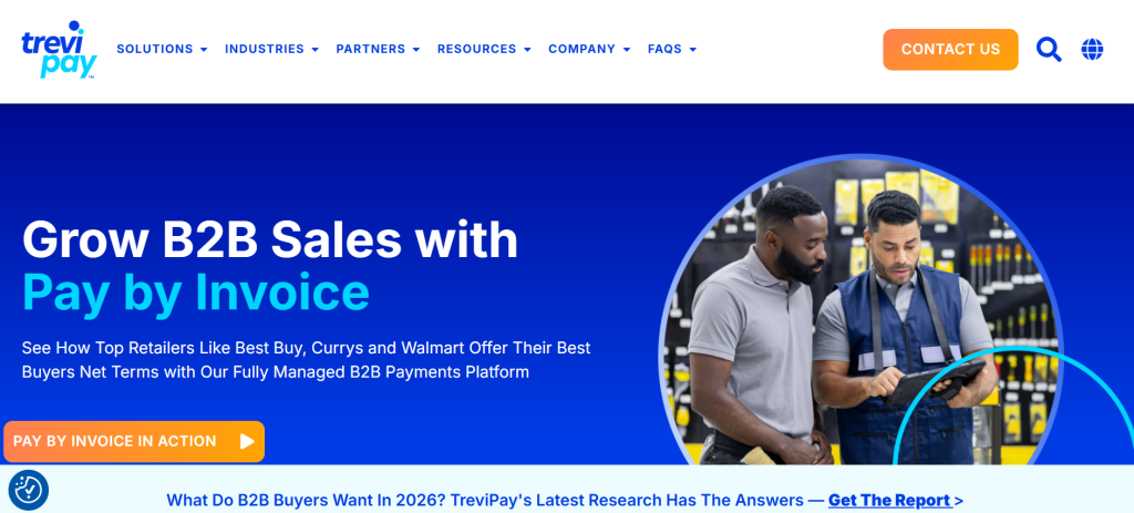 Trevipay AR platform for mid market manufacturer