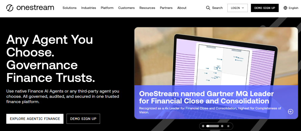 OneStream: Best for Enterprise Consolidation and Reporting