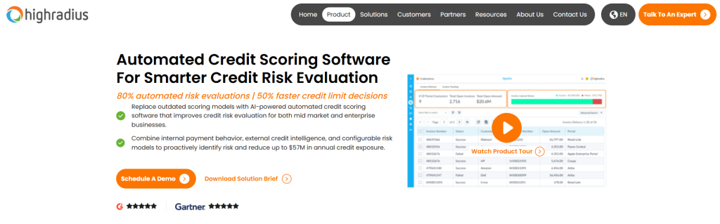HighRadius credit management system

