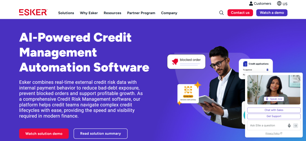 Esker credit management automation